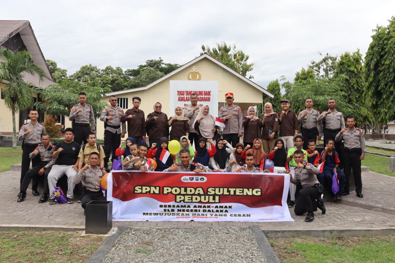 SPN Polda Sulteng Peduli Bersama Anak-anak SLB Negeri Dalaka